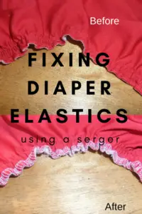 Photo tutorial for fixing diaper elastics on cloth diapers. Anyone who has used cloth diapers, second hand or new, knows that eventually the elastics wear from washing and drying. Here's a great photo tutorial on how to easily replace the elastics yourself! No need to hire someone. Save money and DIY by replacing the worn out elastics at home.