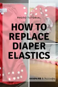 Photo tutorial for fixing diaper elastics on cloth diapers. Anyone who has used cloth diapers, second hand or new, knows that eventually the elastics wear from washing and drying. Here's a great photo tutorial on how to easily replace the elastics yourself! No need to hire someone. Save money and DIY by replacing the worn out elastics at home.