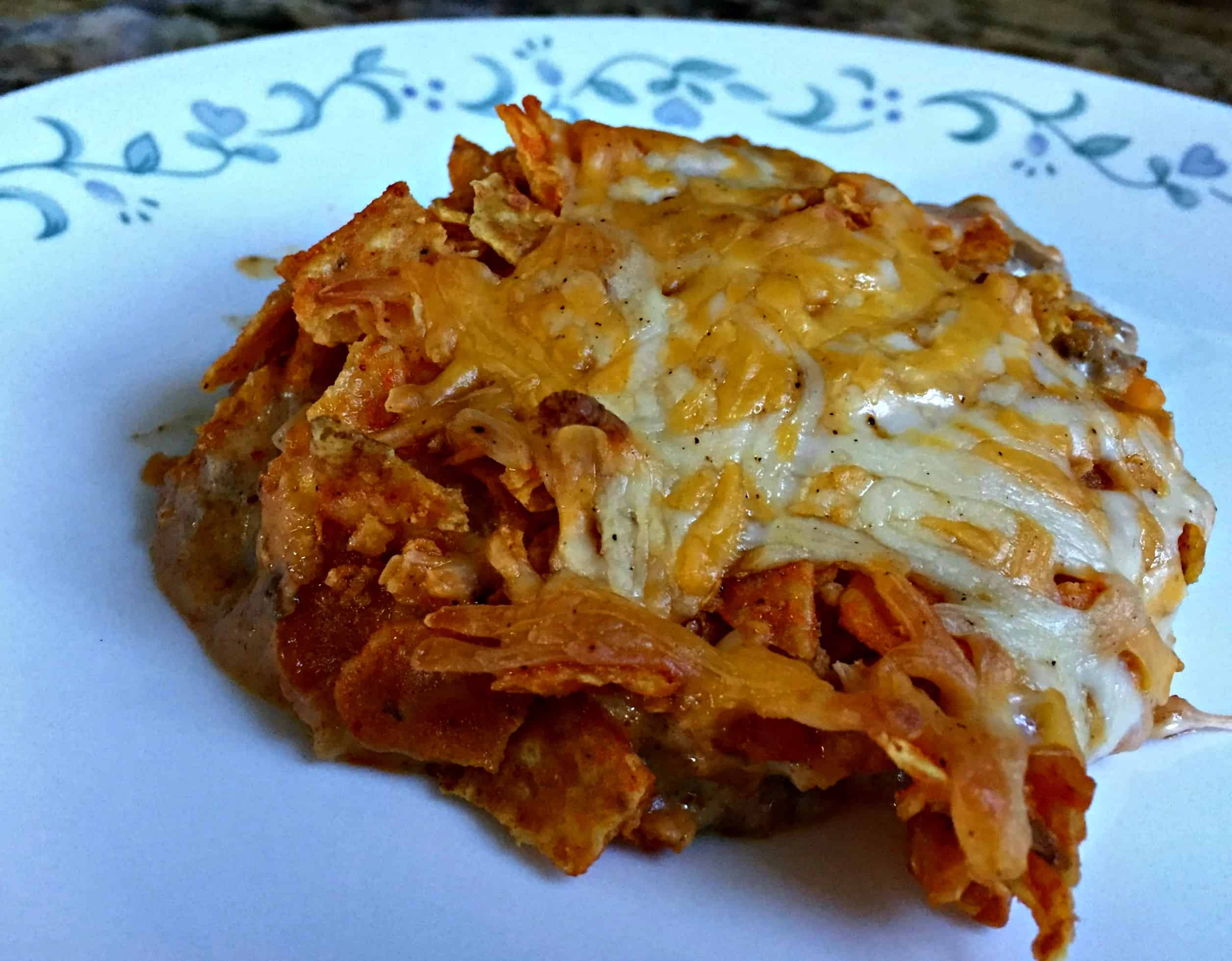 layered dorito casserole. easy weekday meals. quick meal. freezer meal. easy casserole idea. entertaining on a budget. frugal meals. cheap meals. how to feed a family on a budget.
