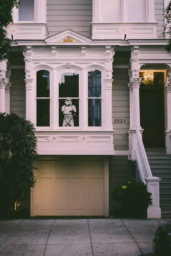 Keep Your Home Safe With These 3 Tips front window of a house star wars storm trooper protecting house